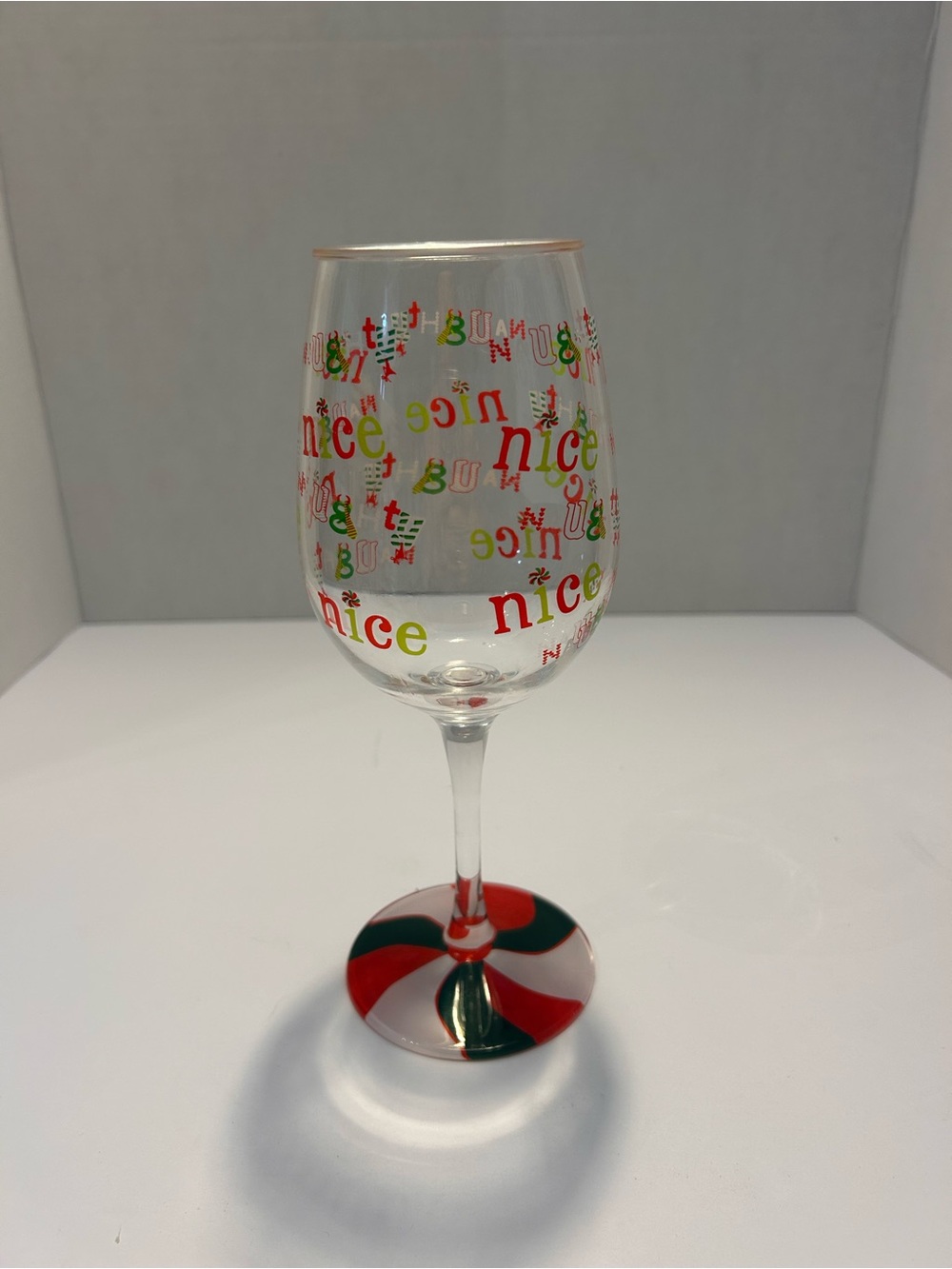 Retired 2011 Lolita Acrylic Naughty & Nice Wine Glass 15oz with Recipe on bottom